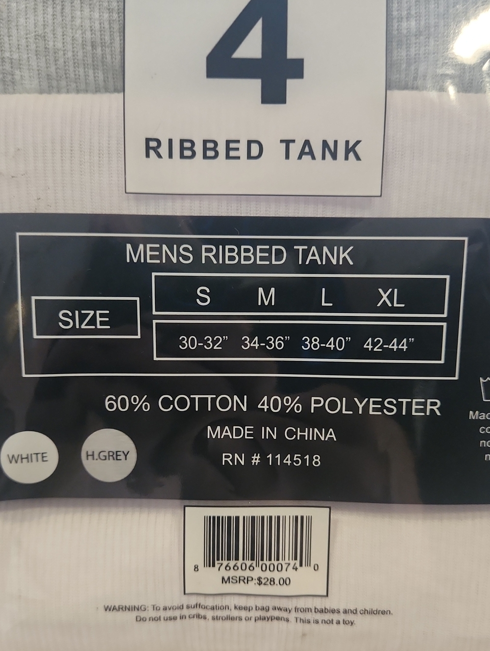 4 Pack Ribbed Tank Tops - Picture 6 of 6